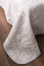 Cubrecama Jacquard Hojas con Fundas