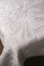 Cubrecama Jacquard Hojas con Fundas