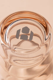 Set de Baño en Vidrio Ondulado Rosa