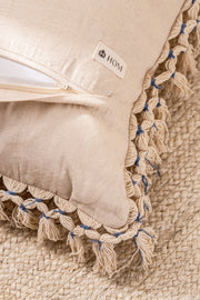 Almohadón Algodón Slub con Flecos 45×45 cm