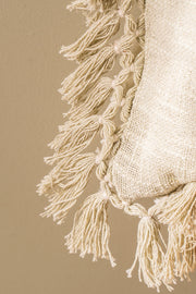 Almohadón Algodón Slub con Flecos 45×45 cm