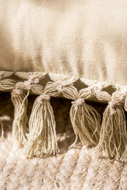 Almohadón Algodón Slub con Flecos 45×45 cm