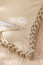 Almohadón Algodón Slub con Flecos 45×45 cm