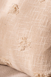 Almohadón Slub 100% Algodón con Pompones y borlas 45x45cm