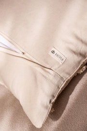 Almohadón Slub 100% Algodón con Pompones y borlas 45x45cm