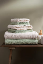 Toalla de Mano Jacquard Hojas 450Gr/m2 de 48x80cm