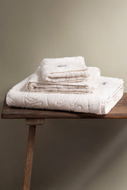 Toalla Visita Jacquard Hojas 450Gr/m2 de 30x50cm