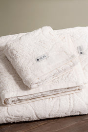 Toalla de Mano Jacquard Hojas 450Gr/m2 de 48x80cm