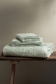 Toalla Visita Jacquard Hojas 450Gr/m2 de 30x50cm