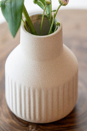 Florero de Cerámica Acanalado Chico