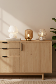 Combo x3 Lámparas Inalámbricas de Vidrio - Gold, Jaspeado & Transparente