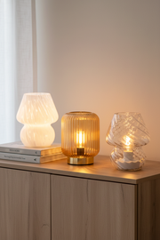 Combo x3 Lámparas Inalámbricas de Vidrio - Gold, Jaspeado & Transparente