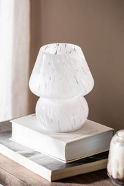 Lámpara de Vidrio con Diseño Jaspeado a Pila