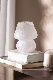 Lámpara de Vidrio con Diseño Jaspeado a Pila