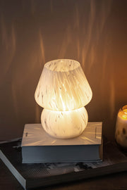 Lámpara de Vidrio con Diseño Jaspeado a Pila