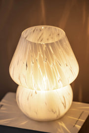 Lámpara de Vidrio con Diseño Jaspeado a Pila