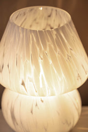 Lámpara de Vidrio con Diseño Jaspeado a Pila