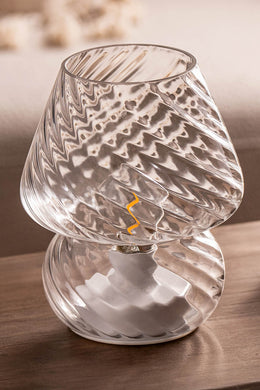 Lámpara de Vidrio Transparente a Pila