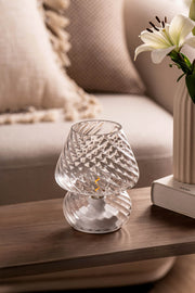 Lámpara de Vidrio Transparente a Pila