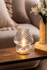 Lámpara de Vidrio Transparente a Pila