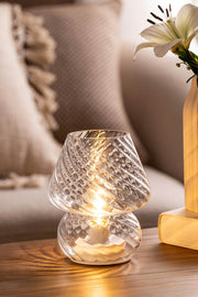 Lámpara de Vidrio Transparente a Pila