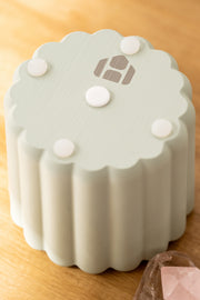 Maceta Poli Resina Acanalada Chica