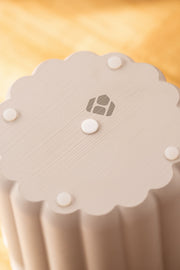 Maceta Poli Resina Acanalada Grande