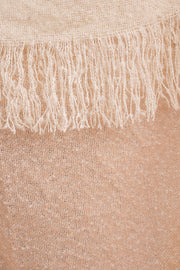 Manta Pie de Cama Tejido Degrade Con Flecos de 130cm x 200cm Peach