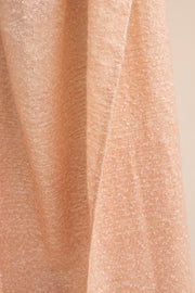 Manta Pie de Cama Tejido Degrade Con Flecos de 130cm x 200cm Peach