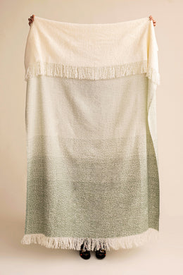 Manta Degradé con Flecos para Pie de Cama