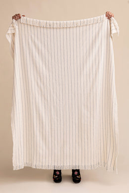 Manta Chenille con Raya Pespunte de 120cm x 150cm