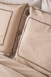 Funda Nórdica 100% Algodón Bordada con Borlas