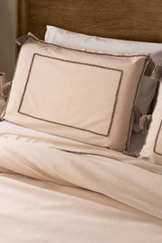 Funda Nórdica 100% Algodón Bordada con Borlas