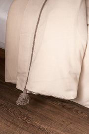 Funda Nórdica 100% Algodón Bordada con Borlas