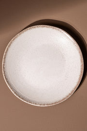 Plato Playo de Cerámica con Borde Color