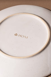 Plato Playo de Cerámica con Borde Color