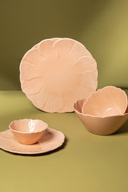 Plato Playos de 27cm Glaze Flower Petal Peach