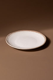 Plato de Postre de Cerámica con Borde Color