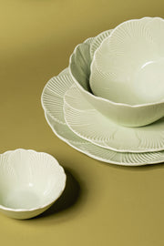 Plato de Postre de 21cm Glaze Flower Petal Verde