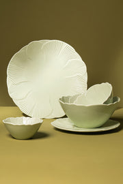 Plato de Postre de 21cm Glaze Flower Petal Verde