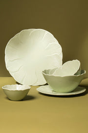 Plato de Postre de 21cm Glaze Flower Petal Verde