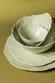 Plato de Postre de 21cm Glaze Flower Petal Verde