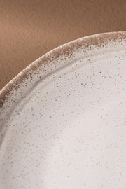 Plato de Postre de Cerámica con Borde Color