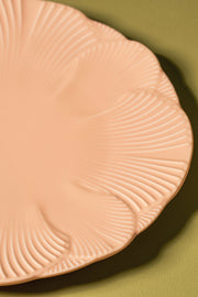 Plato de Postre de 21cm Glaze Flower Petal Peach
