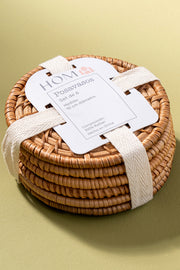 Setx6 Posa Vasos 10cm Rattan