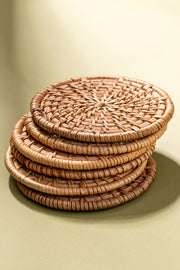 Setx6 Posa Vasos 10cm Rattan