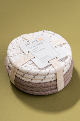 Setx6 Posa Vasos combinados de Algodón de 11.3cm