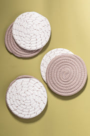 Setx6 Posa Vasos combinados de Algodón de 11.3cm