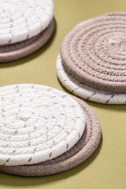 Setx6 Posa Vasos combinados de Algodón de 11.3cm