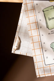 Repasador Algodón estampado con Receta Budín de Banana 50X70cm